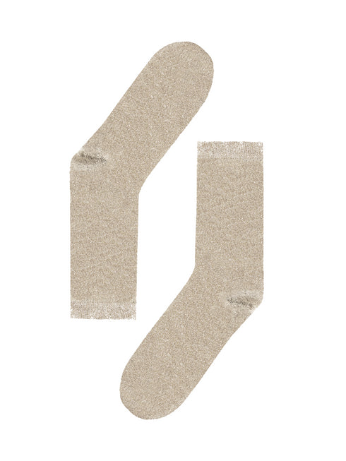 Socks Basic Silver Glitter